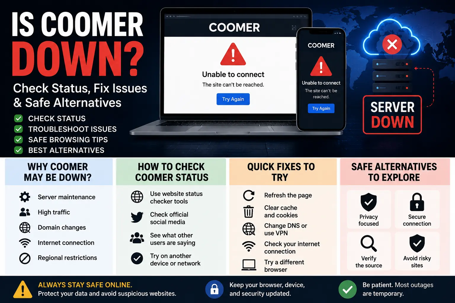 Is Coomer Down?